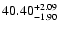 $\rm 40.40^{+2.09}_{-1.90}$