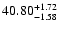 $\rm 40.80^{+1.72}_{-1.58}$