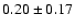 $0.20\pm0.17$