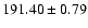 $191.40\pm0.79$