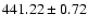 $441.22\pm0.72$