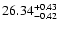 $\rm 26.34^{+0.43}_{-0.42}$