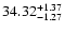 $\rm 34.32^{+1.37}_{-1.27}$
