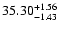 $\rm 35.30^{+1.56}_{-1.43}$