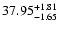 $\rm 37.95^{+1.81}_{-1.65}$