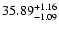 $\rm 35.89^{+1.16}_{-1.09}$