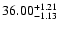 $\rm 36.00^{+1.21}_{-1.13}$