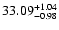 $\rm 33.09^{+1.04}_{-0.98}$
