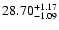$\rm 28.70^{+1.17}_{-1.09}$