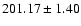 $201.17\pm1.40$