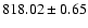 $818.02\pm0.65$