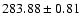 $283.88\pm0.81$