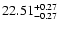 $\rm 22.51^{+0.27}_{-0.27}$