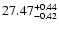 $\rm 27.47^{+0.44}_{-0.42}$