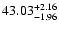 $\rm 43.03^{+2.16}_{-1.96}$