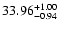 $\rm 33.96^{+1.00}_{-0.94}$