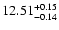 $\rm 12.51^{+0.15}_{-0.14}$