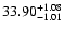 $\rm 33.90^{+1.08}_{-1.01}$