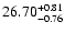 $\rm 26.70^{+0.81}_{-0.76}$