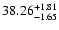 $\rm 38.26^{+1.81}_{-1.65}$