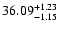$\rm 36.09^{+1.23}_{-1.15}$