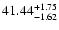 $\rm 41.44^{+1.75}_{-1.62}$