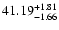 $\rm 41.19^{+1.81}_{-1.66}$
