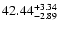 $\rm 42.44^{+3.34}_{-2.89}$