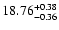 $\rm 18.76^{+0.38}_{-0.36}$