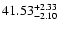 $\rm 41.53^{+2.33}_{-2.10}$
