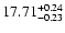 $\rm 17.71^{+0.24}_{-0.23}$