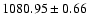 $1080.95\pm0.66$