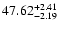 $\rm 47.62^{+2.41}_{-2.19}$