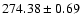 $274.38\pm0.69$