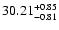 $\rm 30.21^{+0.85}_{-0.81}$