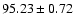 $95.23\pm0.72$