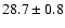 $28.7\pm0.8$