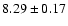 $8.29\pm0.17$