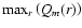 $\max_r \left( Q_m(r) \right)$