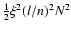${1\over 2} \xi^2 (l/n)^2 N^2$