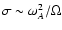 $\sigma \sim \omega_A^2 / \Omega$