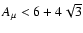 $A_\mu < 6+4\sqrt3$