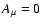 $A_\mu=0$
