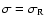 $\sigma=\sigma_{\rm R}$