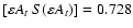$[\varepsilon A_t~ S(\varepsilon A_t)]=0.728$