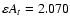 $\varepsilon A_t = 2.070$