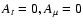 $A_t=0, A_\mu=0$
