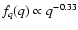 $f_q(q) \propto q^{-0.33}$