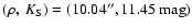 $(\rho,~K_{\rm S}) = (10.04'',11.45~\mbox{mag})$