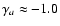 $\gamma _a \approx -1.0$